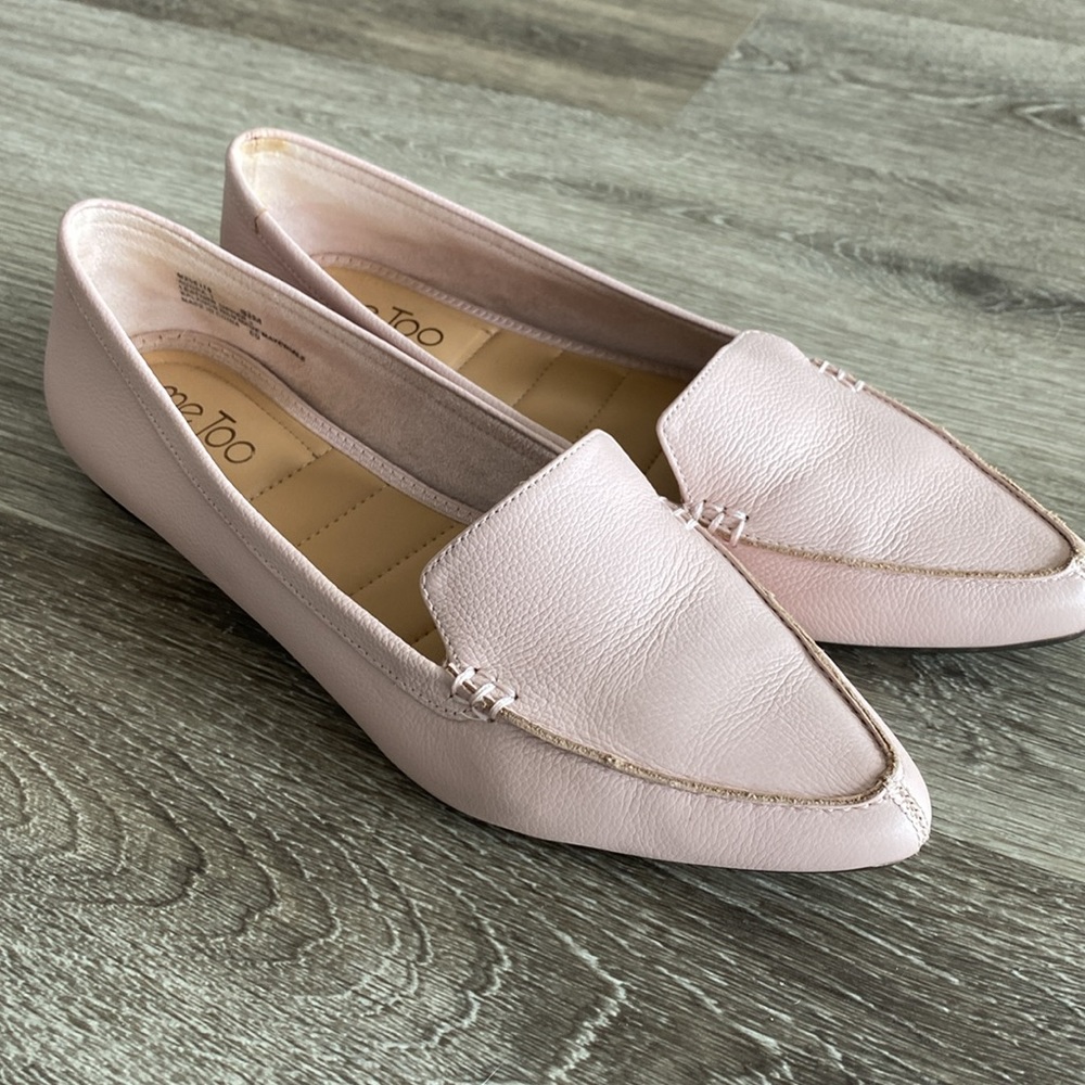 Me Too Audra pointy toe loafers flats blush pink 8.5 - Picture 3 of 13